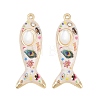 Printed Alloy Enamel Pendants RB-CBAA915-02G-06-1