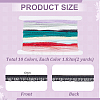 20 Yards 10 Colors Polyester Lace Trim OCOR-GA0002-92-2