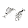 SHEGRACE Brass Clear Cubic Zirconia Pendants XGRQ3K848-525P-2