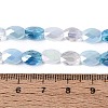 Electroplate Imitation Jade & Opaque & Transparent Glass Beads Strands EGLA-Q135-6x8MM-01F-5