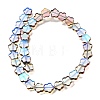Electroplated Transparent Glass Beads Strands GL-CBA98F0-07C-3