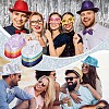 24Pcs Adjustable Polyester Bow Ties & Cotton Sequin Hat Sets AJEW-WA0001-97-6