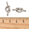 304 Stainless Steel Knot Links Connector Charms STAS-K290-02P-3