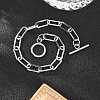 Tarnish Resistant 304 Stainless Steel Paperclip Chain Bracelets BJEW-O186-03P-4