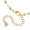 Round Handmade Glass Beaded Link Chain Bracelets for Women BJEW-JB13394-5