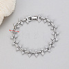 Brass & Clear Cubic Zirconia Link Chain Bracelets WG4C692-05-1