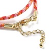 Polyester Cord Braided Bracelet Makings MAK-L043-03G-29-3