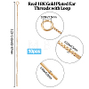 10Pcs Brass Stud Earring Findings with Loop KK-BBC0004-07-2