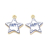 Printed Brass Pendants KK-CBA42CA-08G-03-1