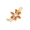 Brass Micro Pave Colorful Cubic Zirconia Charms KK-E798-02B-G-2