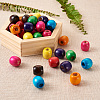 240Pcs 8 Color Craftdady Dyed Natural Maple Wood Beads WOOD-CD0001-06B-LF-6