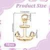 16Pcs Brass Pendants KK-HY0004-46-2