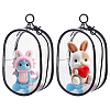 Oval Rectangle Transparent PVC Plastic Storage Zipper Bags ABAG-WH0040-39A-1