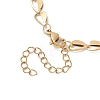 2Pcs 2 Colors 304 Stainless Steel Heart Link Chain Bracelets for Women BJEW-JB13368-5