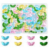 200Pcs Spray Painted Transparent Glass Beads GLAA-FS0002-54A-1