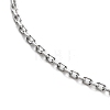 Ion Plating(IP) Adjustable 304 Stainless Steel Cable Chain Necklaces NJEW-K270-03P-3