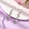 Musical Note Tibetan Style Alloy Dangle Earrings EJEW-JE06773-1