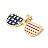 Independence Day Brass Enamel Pendants KK-CBAA41C-16A-G-2