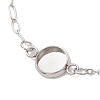 304 Stainless Steel Paperclip Chain Satellite Chain Bracelet Making BJEW-JB13070-02-3
