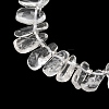 Natural Quartz Crystal Rock Crystal Beads Strands GG-CBADF20-A11-3