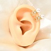 Brass Micro Pave Cubic Zirconia Cuff Earrings CU-CBAE7DF-16G-1