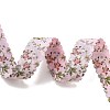 20 Yards Flower Printed Polyester Ribbon OCOR-Z005-03D-2