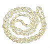 Electroplate Transparent Glass Beads Strands EGLA-N006-028-A03-2