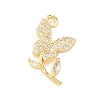 Brass Micro Pave Cubic Zirconia Charms KK-P228-45G-1