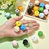 20Pcs 10 Colors Wood Beads WOOD-FS0002-57-5