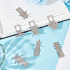 3 Sets 201 Stainless Steel Bookmarks STAS-DR0001-09A-4