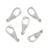 SHEGRACE Brass Micro Pave Clear Cubic Zirconia Spring Gate Clasps XGRQ58856-750P-1