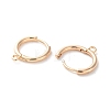 Rack Plating Brass Huggie Hoop Earring Findings KK-S405-02G-2