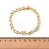 Brass Link Chain Bracelets for Women BJEW-H630-05G-5