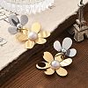 304 Stainless Steel Flower Stud Earrings for Women STAS-Z112-22GP-2