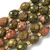 Natural Unakite Beads Strands G-F809-A48-01-3