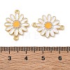Brass Micro Pave Clear Cubic Zirconia Connector Charms CU-CBA280C-11G-01-3