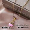 Vintage 304 Stainless Steel Enamel Handbag Pendant Necklaces for Women SI8197-4-1