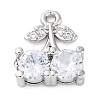 Brass Micro Pave Cubic Zirconia Charms KK-A240-20P-1