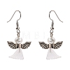 Lovely Wedding Dress Angel Dangle Earrings EJEW-JE00521-09-1