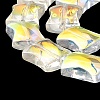 Transparent Electroplate Glass Beads Strands EGLA-H103-AB02-4