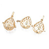 Rack Plating Brass Locket Pendants KK-N245-003G-3