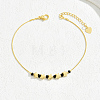 Gold Plated Brass Beads Anklets YN6291-3-1