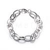 304 Stainless Steel Cable Chain Bracelets BJEW-P064-08S-1