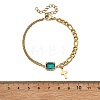 Cross 304 Stainless Steel Charm Bracelets BJEW-JB13967-5
