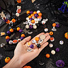  13 Styles Halloween Spray Painted Natural Wood Beads WOOD-TA0001-85-7