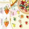 5Pcs Handmade Lampwork Pendants PALLOY-YW00108-01A-3