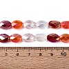 Electroplate Imitation Jade & Opaque & Transparent Glass Beads Strands EGLA-Q135-8x11MM-01A-5