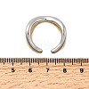 304 Stainless Steel Two Tone Cuff Rings RJEW-Z110-04GP-5