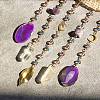 Tree Natural Amethyst Chips Hanging Suncatchers HJEW-F023-05-4