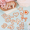 3 Bags Polyester Embroider Self-adhesion Thread Iron on/Sew On Patches PATC-TA0001-53-6